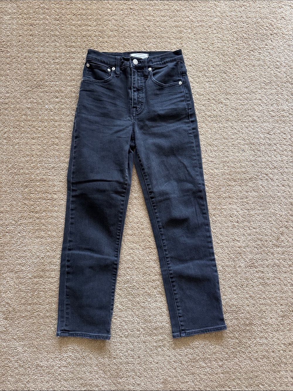 Madewell “Classic Straight Jean” (23) in Black